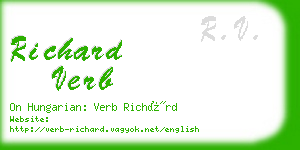 richard verb business card